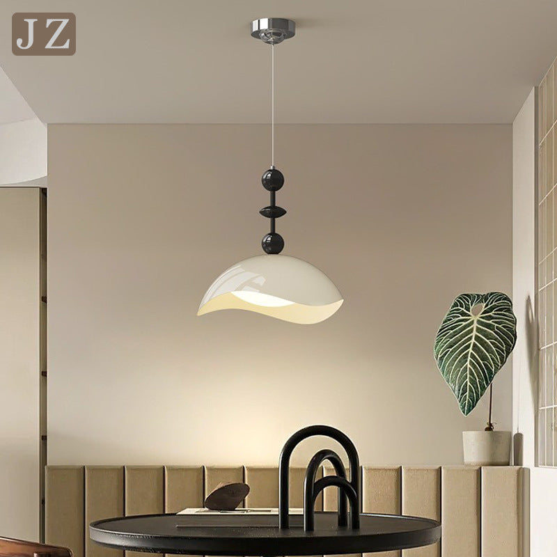 Contemporary Scandinavian Iron Egg Shell PE Shade LED Pendant Light For Bedroom