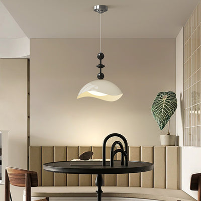 Contemporary Scandinavian Iron Egg Shell PE Shade LED Pendant Light For Bedroom