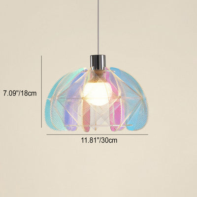 Contemporary Creative Pumpkin Acrylic Shade 1-Light Pendant Light For Living Room