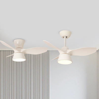 Nordic Invisible Fan Round Design LED Downrods Deckenventilator Licht