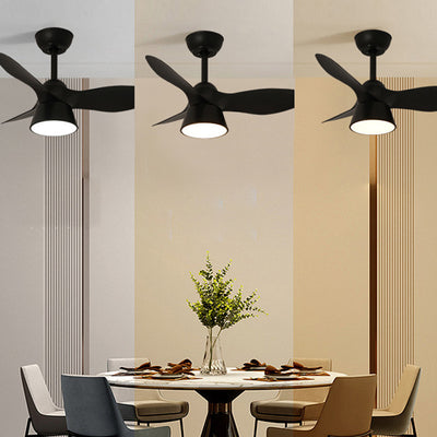 Nordic Invisible Fan Round Design LED Downrods Deckenventilator Licht