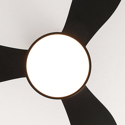 Nordic Invisible Fan Round Design LED Downrods Deckenventilator Licht