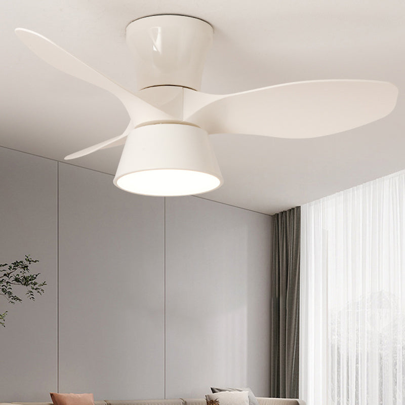 Nordic Invisible Fan Round Design LED Downrods Deckenventilator Licht