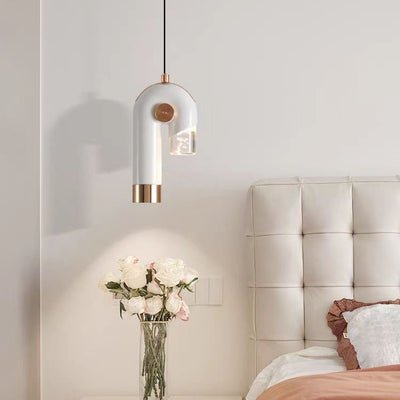 Contemporary Scandinavian Aluminum Hook U-shaped LED Pendant Light For Bedroom