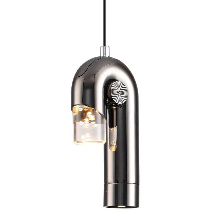 Contemporary Scandinavian Aluminum Hook U-shaped LED Pendant Light For Bedroom