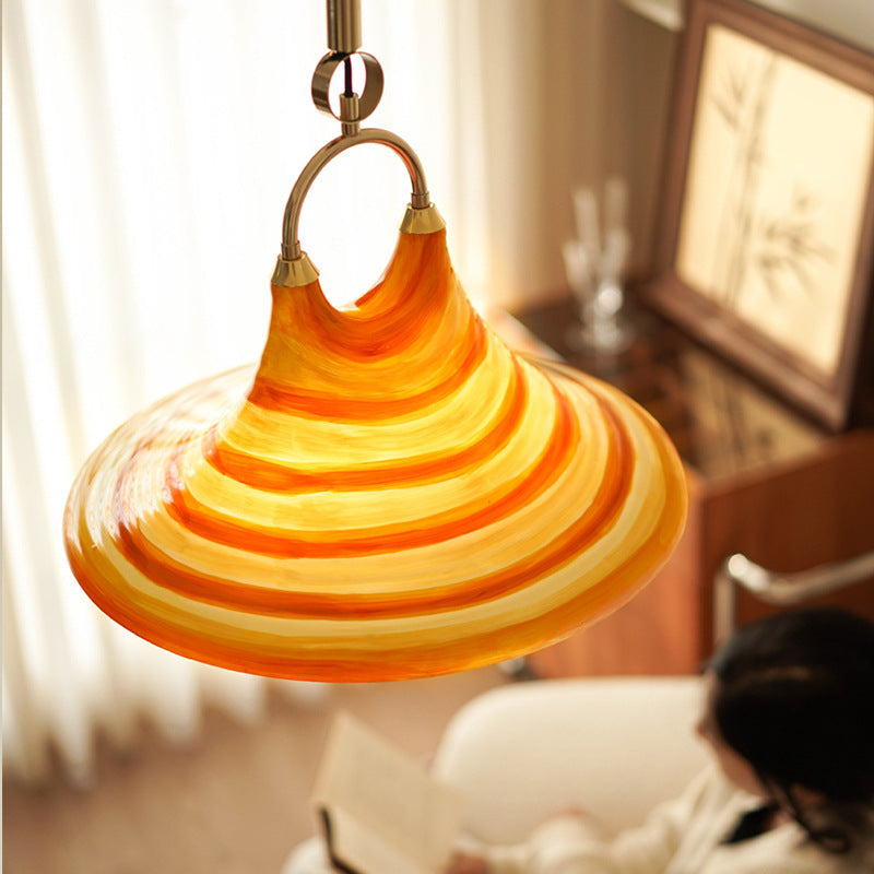 Contemporary Creative Lava Trumpet Acrylic Shade 1-Light Pendant Light For Dining Room