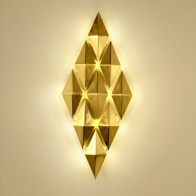 Contemporary Luxury Dazzling Hardware Diamond Shade 9-Light Wall Sconce Lamp For Living Room