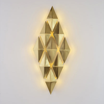 Contemporary Luxury Dazzling Hardware Diamond Shade 9-Light Wall Sconce Lamp For Living Room