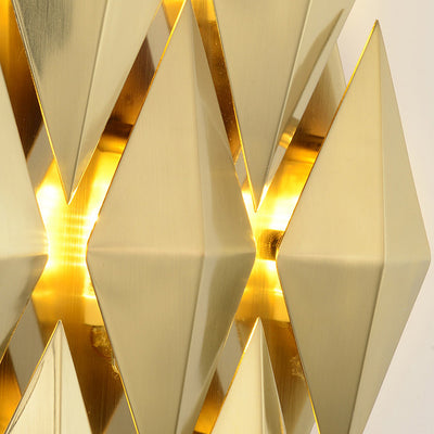 Contemporary Luxury Dazzling Hardware Diamond Shade 9-Light Wall Sconce Lamp For Living Room