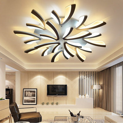 Contemporary Nordic Hardware Acrylic Dandelion LED Flush Mount Ceiling Light For Bedroom