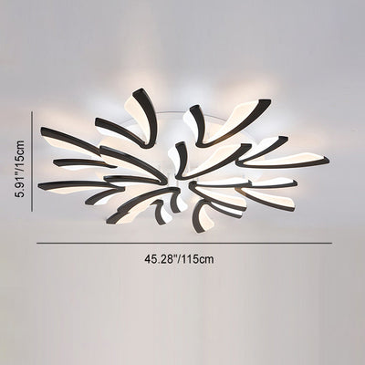 Contemporary Nordic Hardware Acrylic Dandelion LED Flush Mount Ceiling Light For Bedroom