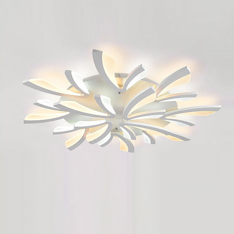 Contemporary Nordic Hardware Acrylic Dandelion LED Flush Mount Ceiling Light For Bedroom