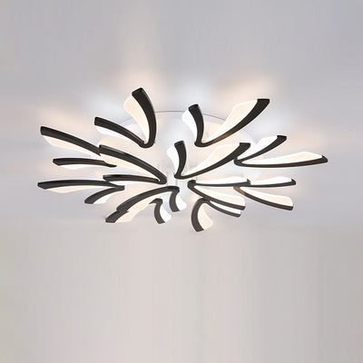 Contemporary Nordic Hardware Acrylic Dandelion LED Flush Mount Ceiling Light For Bedroom