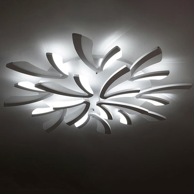 Contemporary Nordic Hardware Acrylic Dandelion LED Flush Mount Ceiling Light For Bedroom