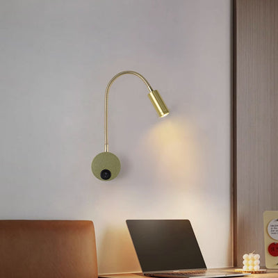 Modern Minimalist 360° Rotation Iron Aluminum Twisted Light Arm LED Wall Sconce Lamp For Bedroom