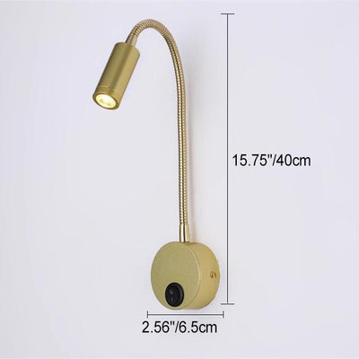 Modern Minimalist 360° Rotation Iron Aluminum Twisted Light Arm LED Wall Sconce Lamp For Bedroom