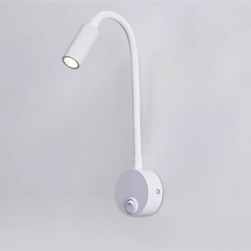 Modern Minimalist 360° Rotation Iron Aluminum Twisted Light Arm LED Wall Sconce Lamp For Bedroom