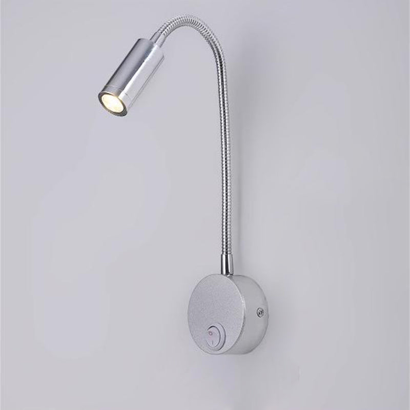 Modern Minimalist 360° Rotation Iron Aluminum Twisted Light Arm LED Wall Sconce Lamp For Bedroom