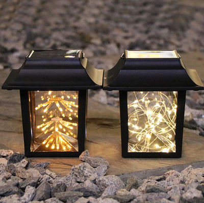 Contemporary Industrial Plastic Square Star Decorative LED Solar Landscape Light For Garden