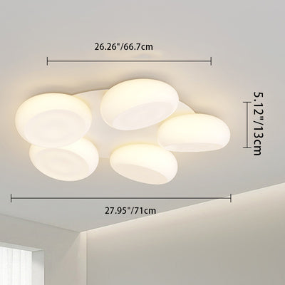 Contemporary Nordic Iron Acrylic Round LED Flush Mount Ceiling Light For Bedroom