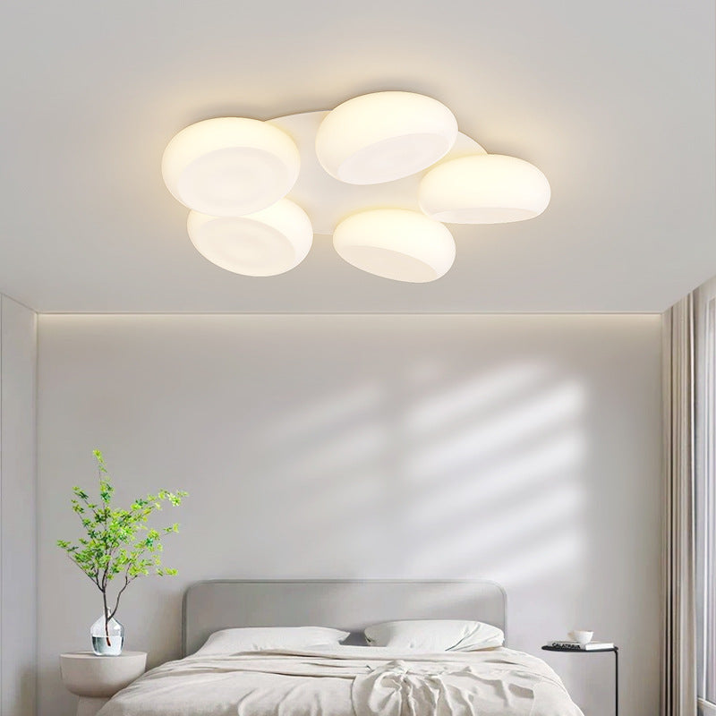 Contemporary Nordic Iron Acrylic Round LED Flush Mount Ceiling Light For Bedroom