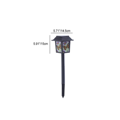 Contemporary Industrial Square Owl Pattern LED Solar Waterproof Lawn Insert Light For Outdoor Patio