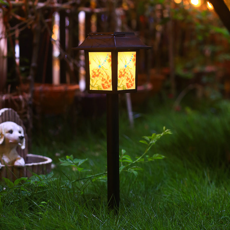 Contemporary Industrial Square Owl Pattern LED Solar Waterproof Lawn Insert Light For Outdoor Patio