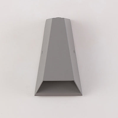 Modern Minimalist Aluminum Trapezoid Up And Down Illuminated LED Outdoor Wall Sconce Lamp For Garden