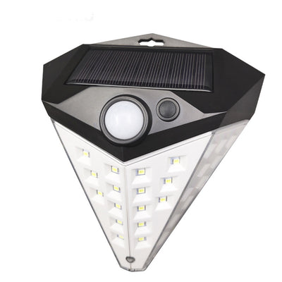 Contemporary Industrial ABS Diamond Shade LED Solar Outdoor Wall Sconce Lamp For Outdoor Patio