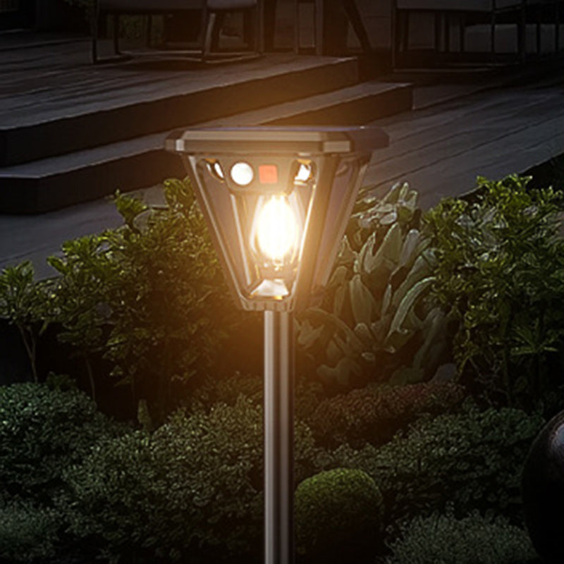 Contemporary Industrial Human Body Sensing LED Solar Waterproof Lawn Insert Light For Outdoor Patio