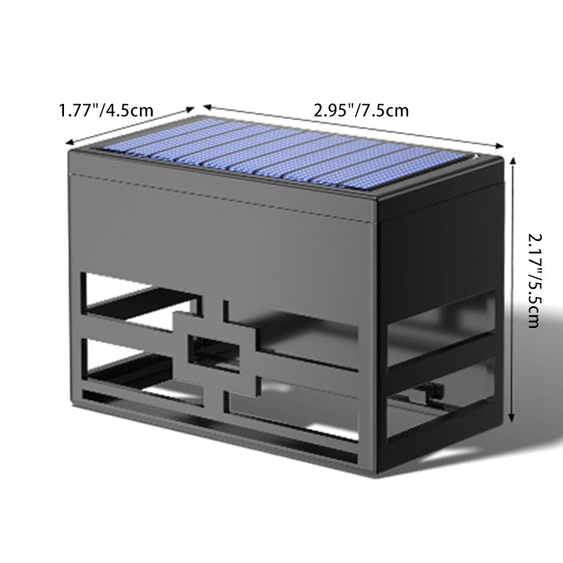 Contemporary Industrial ABS Cubic LED Solar Waterproof Wall Sconce Lamp For Outdoor Patio