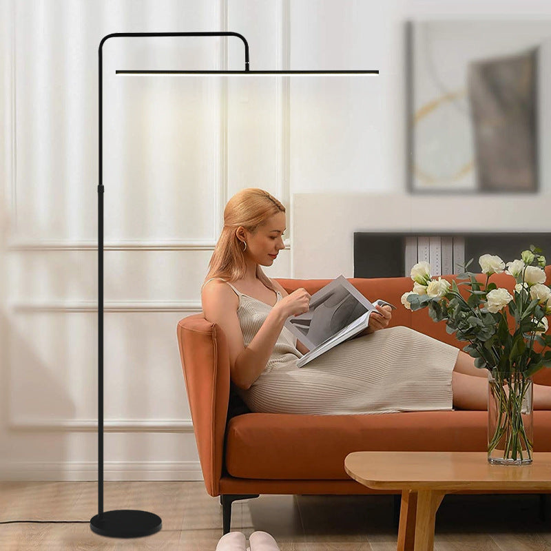 Moderne minimalistische lineare Eisen LED Leselicht Stehlampe für Wohnzimmer 