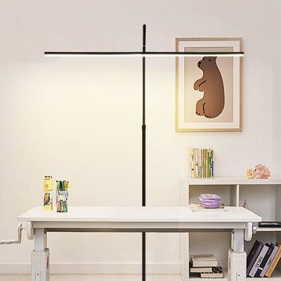 Moderne minimalistische lineare Eisen LED Leselicht Stehlampe für Wohnzimmer 