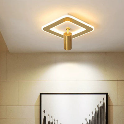 Modern Luxury Iron Square Acrylic LED Spotlight Flush Mount Ceiling Light For Bedroom