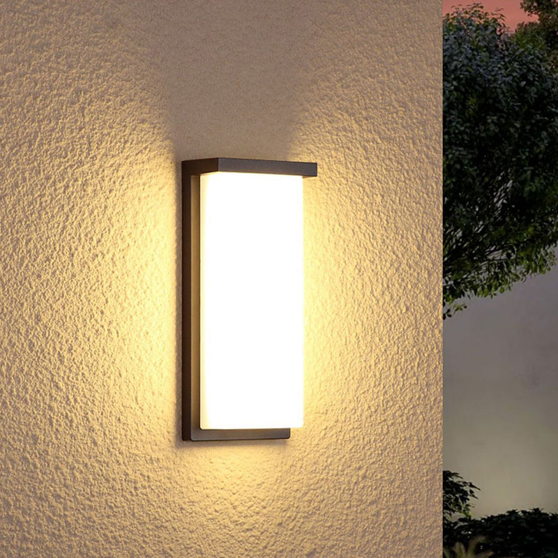 Moderne Einfachheit Quadrat ABS LED Wasserdichte Outdoor Wand Leuchte Lampe Für Garten 