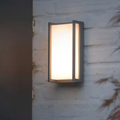 Moderne Einfachheit rechteckige ABS LED wasserdichte Outdoor-Wandleuchte Lampe für Garten 