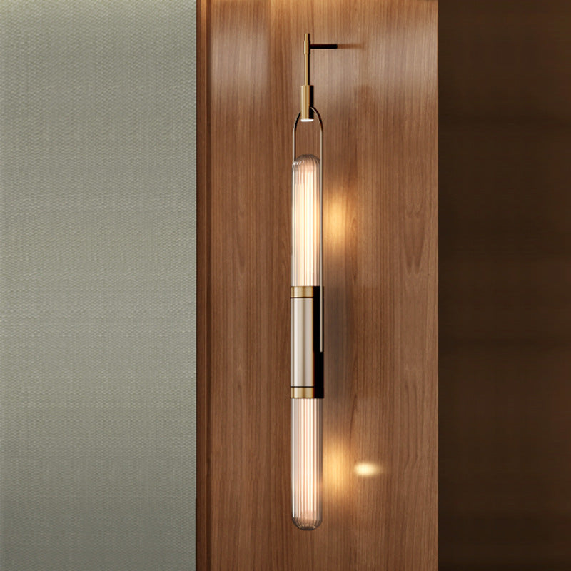 Contemporary Retro Iron Acrylic Long Strip LED Wall Sconce Lamp For Living Room