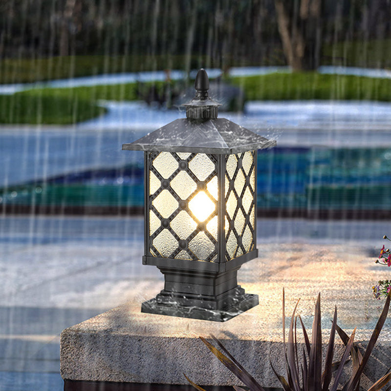 Modernes, minimalistisches, solarbetriebenes, wasserdichtes, quadratisches LED-Außenpfostenlicht aus Aluminiumacryl für den Garten 