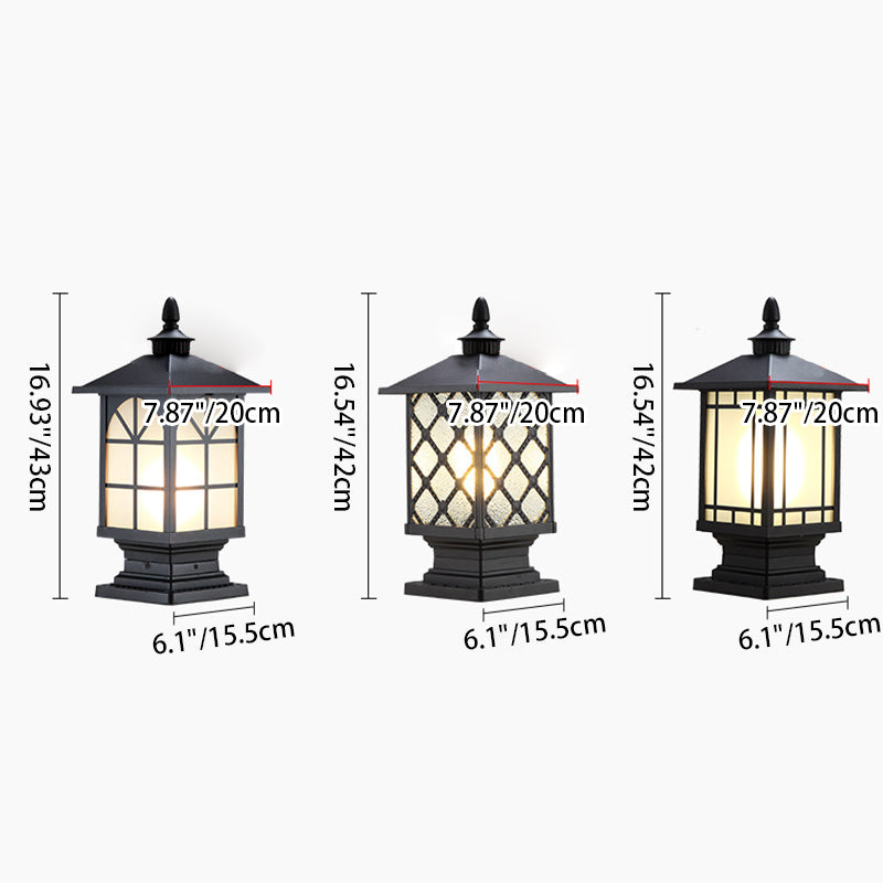 Modernes, minimalistisches, solarbetriebenes, wasserdichtes, quadratisches LED-Außenpfostenlicht aus Aluminiumacryl für den Garten 