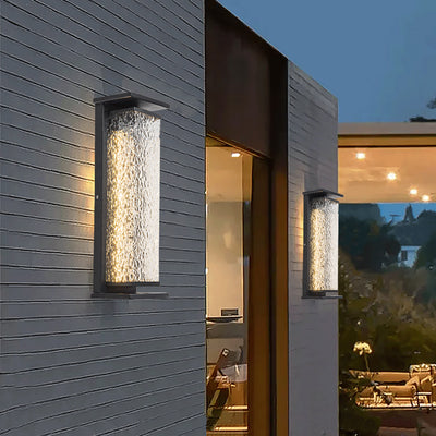 Zeitgenössische industrielle Aluminiumglas-Radar-menschliche Körper-Erkennungs-LED-Solar-Außenwand-Leuchter-Lampe für Garten 