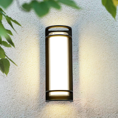 Moderne minimalistische wasserdichte Dreieck-Halbkreis-Druckguss-Aluminium-PC-LED-Wandleuchte für die Terrasse im Freien 