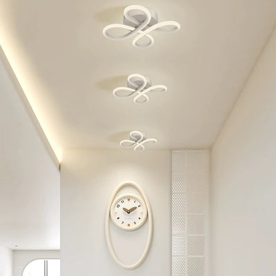 Contemporary Simplicity Iron Chinese Knot Acrylic LED Semi-Flush Mount Ceiling Light For Bedroom