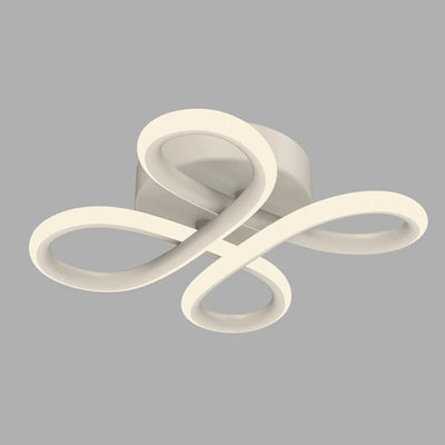 Contemporary Simplicity Iron Chinese Knot Acrylic LED Semi-Flush Mount Ceiling Light For Bedroom