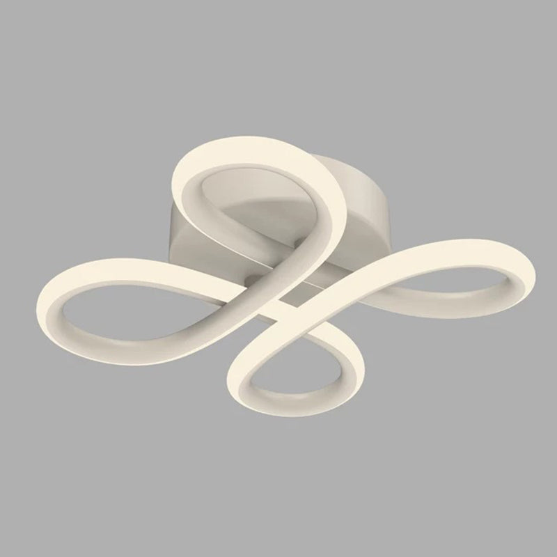 Contemporary Simplicity Iron Chinese Knot Acrylic LED Semi-Flush Mount Ceiling Light For Bedroom