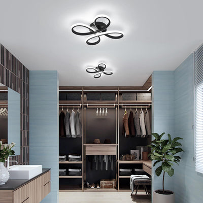 Contemporary Simplicity Iron Chinese Knot Acrylic LED Semi-Flush Mount Ceiling Light For Bedroom