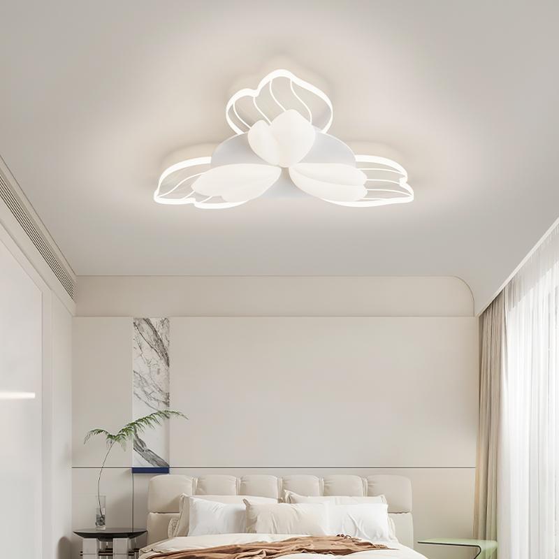 Contemporary Nordic Flower Hardware Acrylic LED Flush Mount Ceiling Light For Bedroom