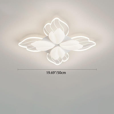 Contemporary Nordic Flower Hardware Acrylic LED Flush Mount Ceiling Light For Bedroom