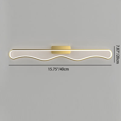 Modern Minimalist Iron Corrugated Strip Acrylic LED Wall Sconce Lamp For Living Room