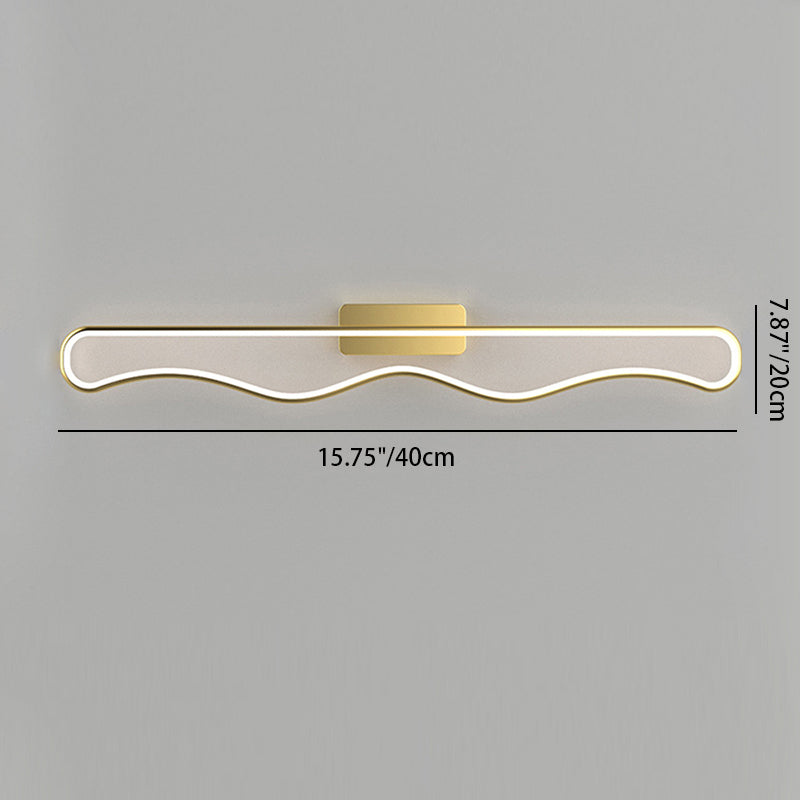 Modern Minimalist Iron Corrugated Strip Acrylic LED Wall Sconce Lamp For Living Room