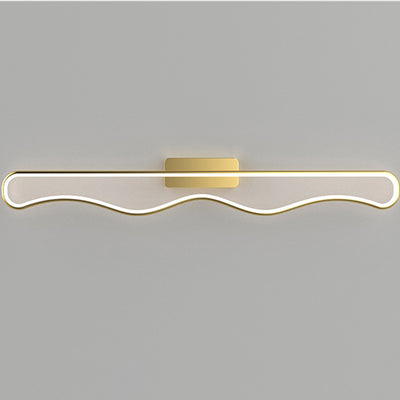 Modern Minimalist Iron Corrugated Strip Acrylic LED Wall Sconce Lamp For Living Room